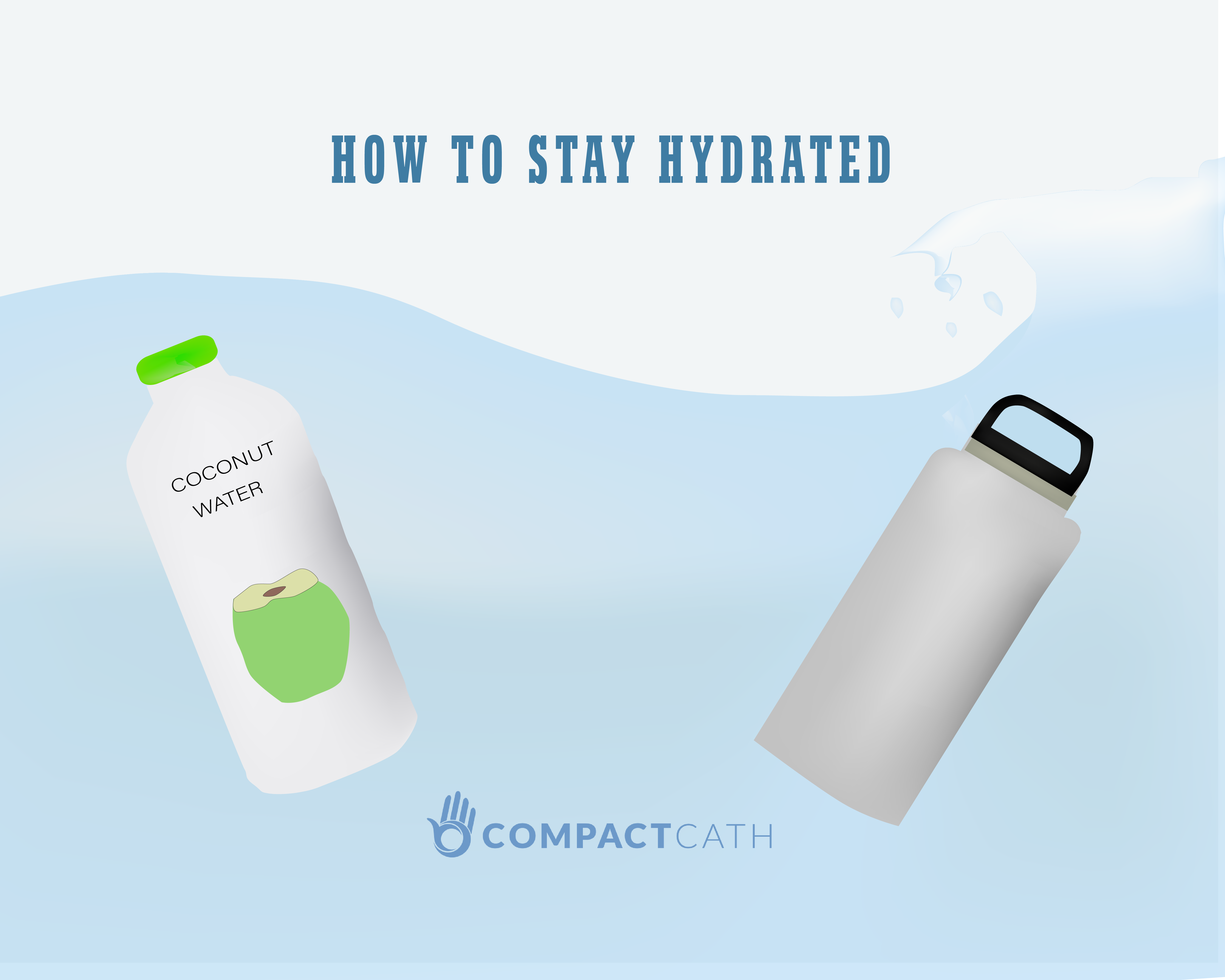 Bladder, Hydrate, Drink, Water Filter, Coconut water, Hydration, CompactCath, Water, Dehydration, Catheter, Catheters